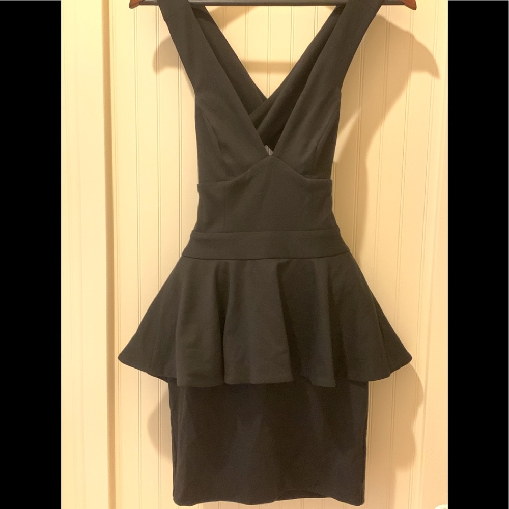 Black Cross Strap Dress